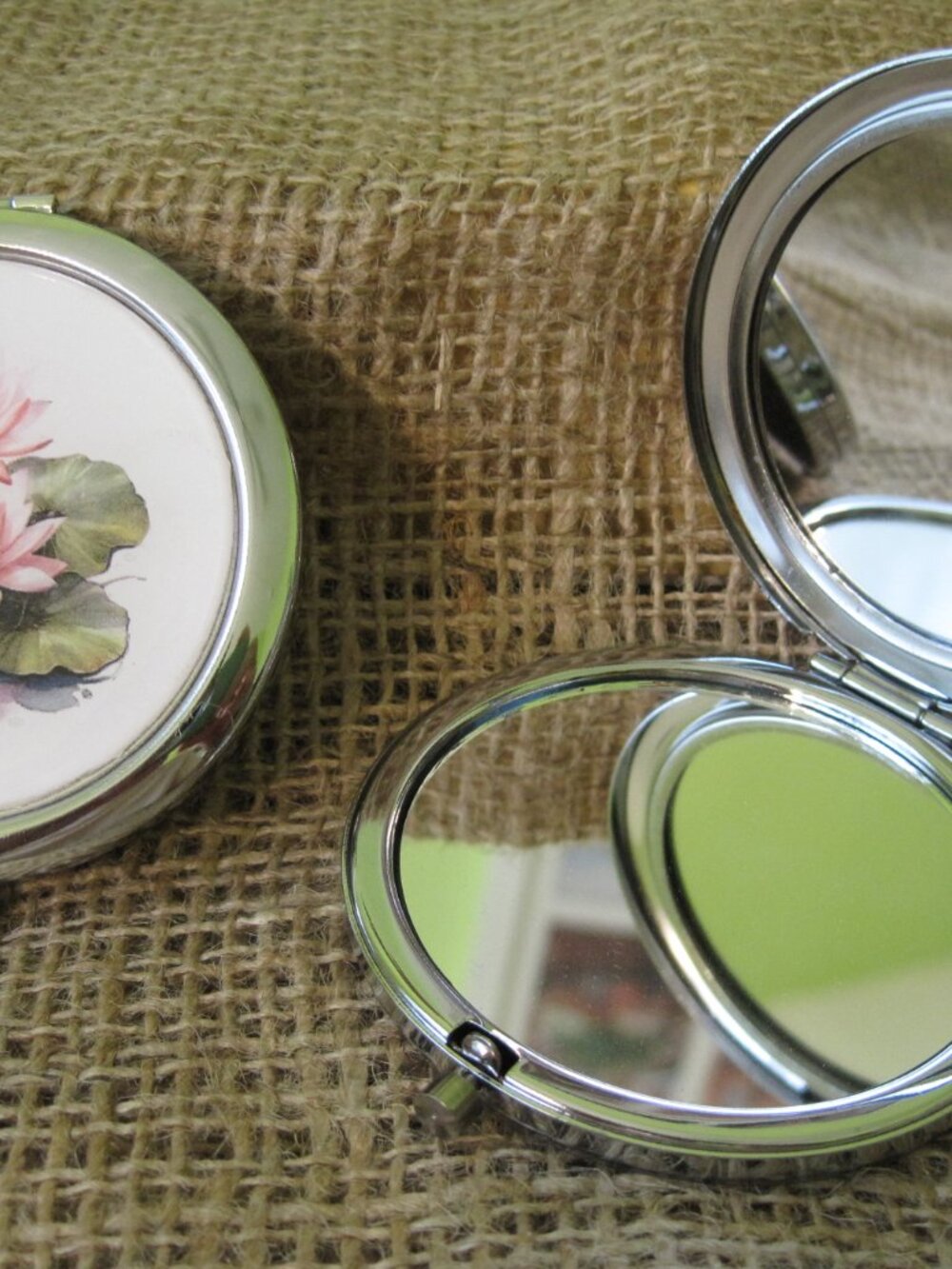 Water Lily Pad Themed Compact/Pocket Mirror